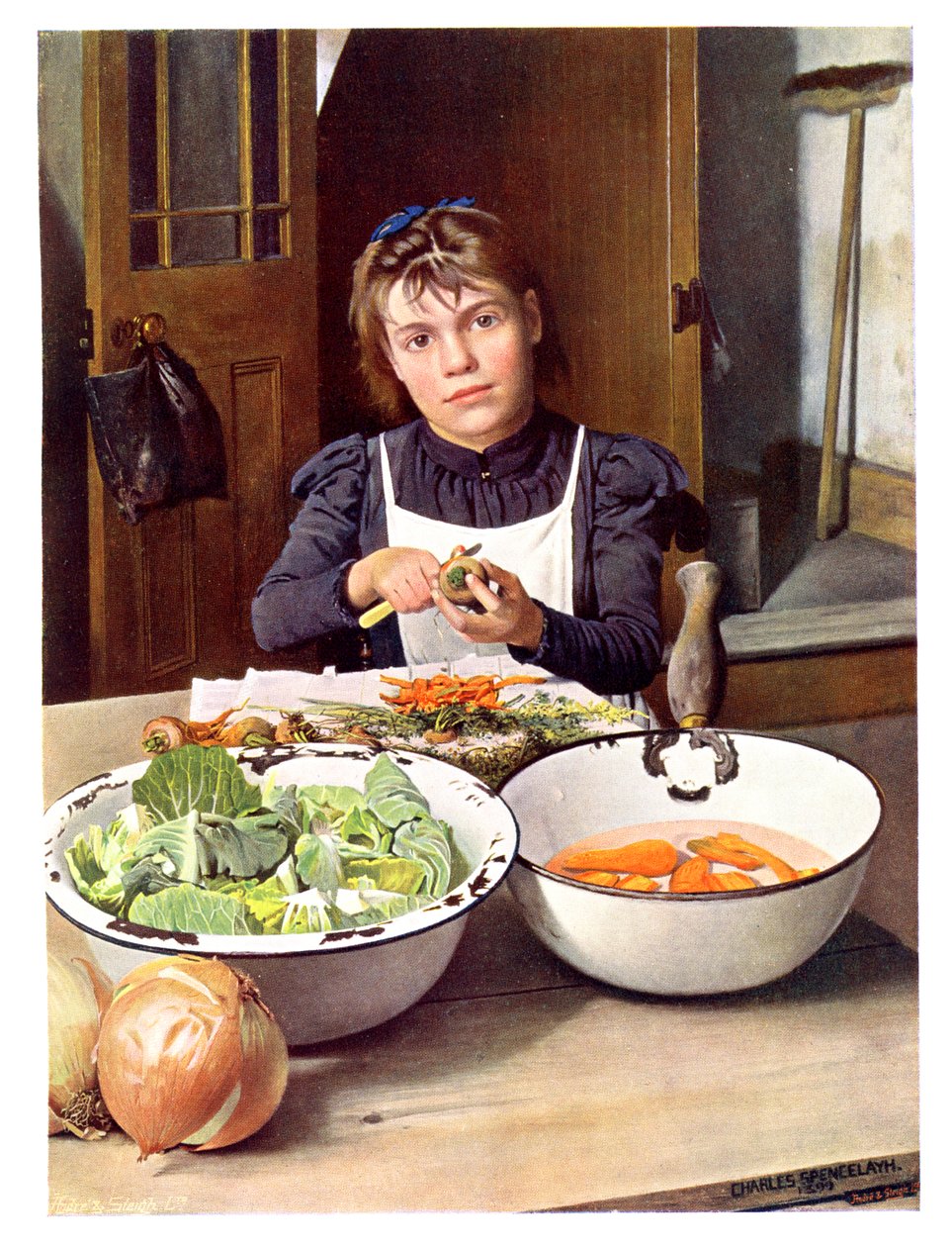 Hjälpande mamma, 1901. av Andre and Sleigh