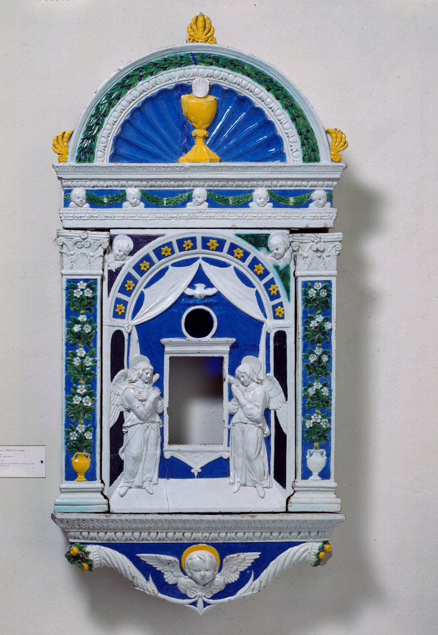 Glaserad terrakotta ciborium, ca 1505 (keramik) av Andrea Della Robbia