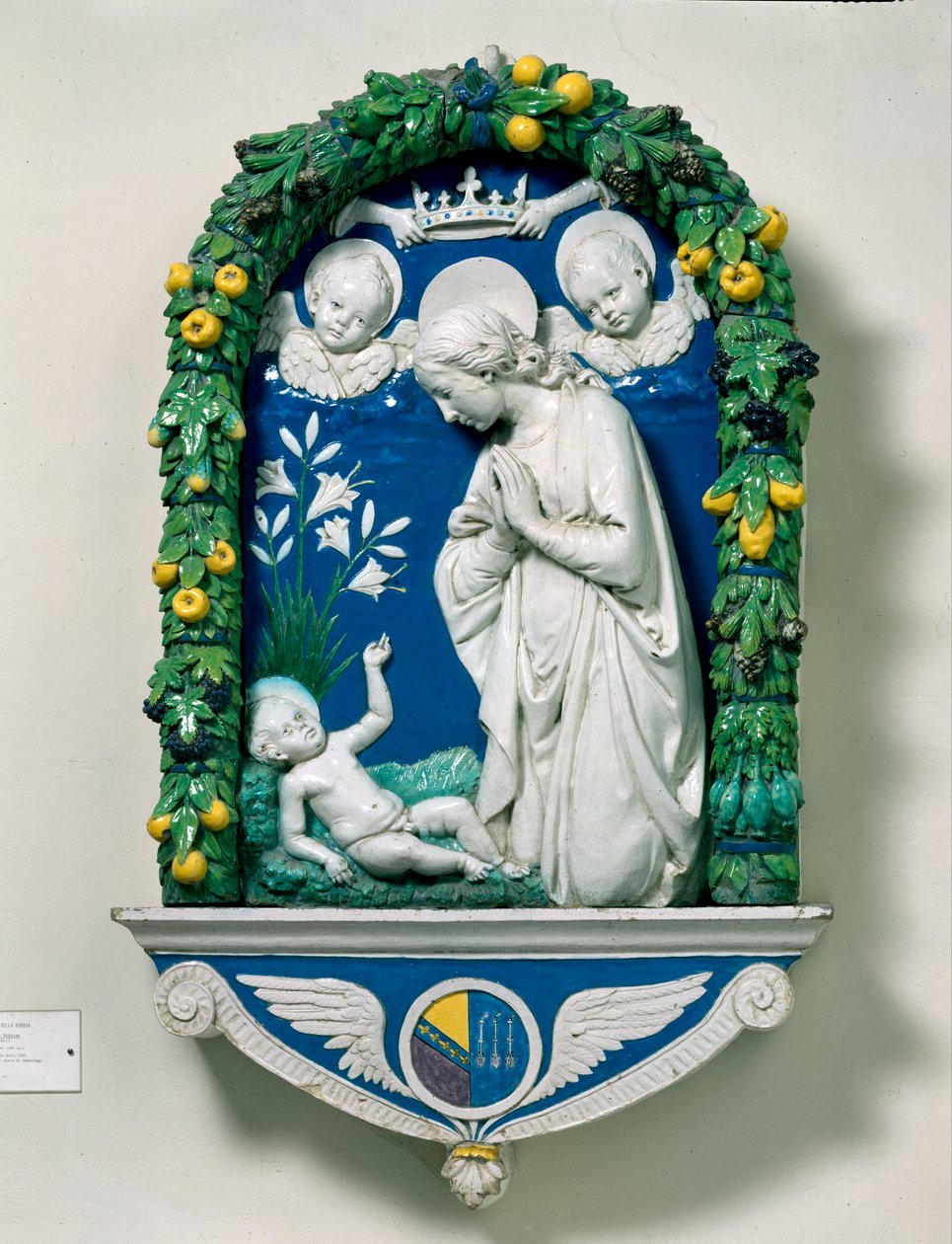 Tillbedjan av Jungfrun (Liljornas Madonna) av Andrea Della Robbia
