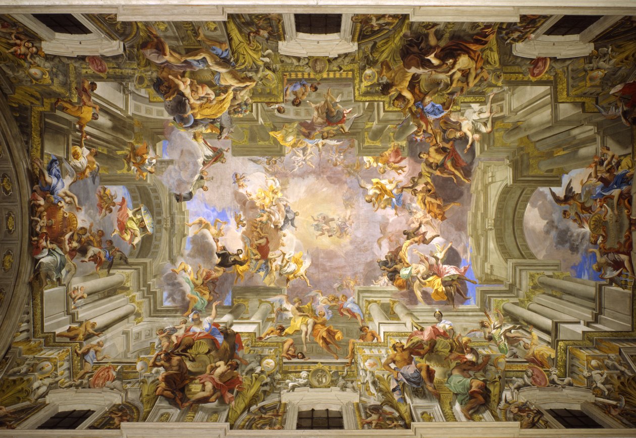 Den helige Ignatius intåg i paradiset, 1685-94 av Andrea Pozzo