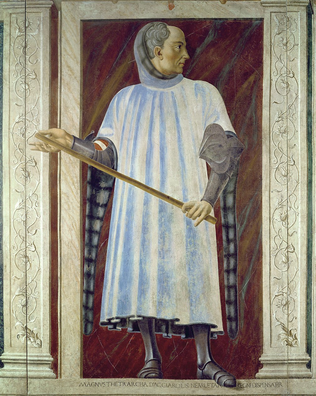 Niccolo Acciauoli (1310-65) från Villa Carducci-serien av kända män och kvinnor, ca 1450 (fresk på duk) (se 28494 för detaljer) av Andrea del Castagno