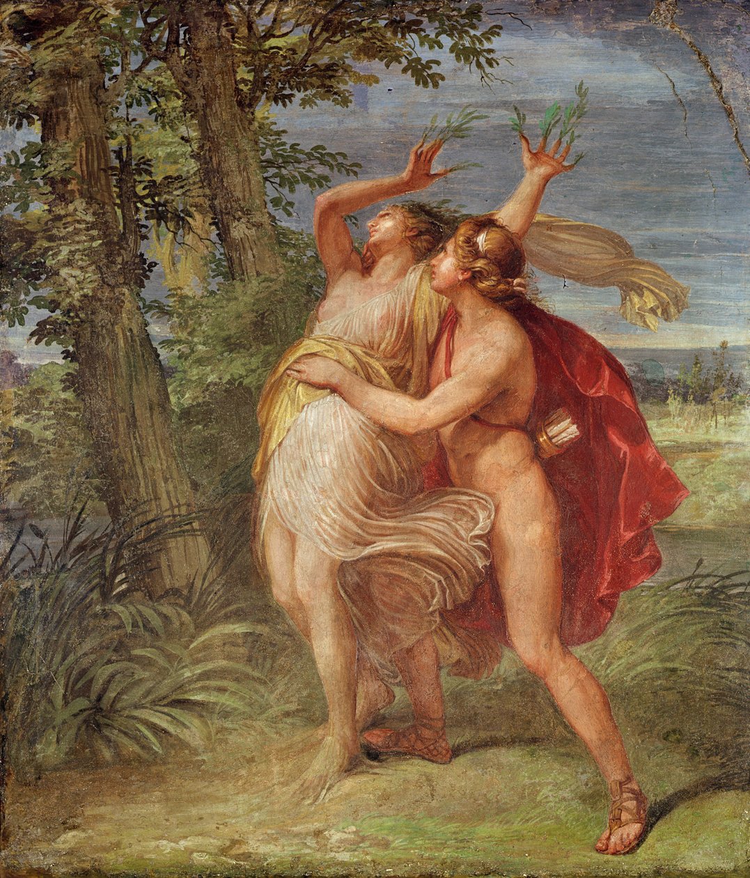 Apollo og Daphne swed av Andrea the Elder Appiani