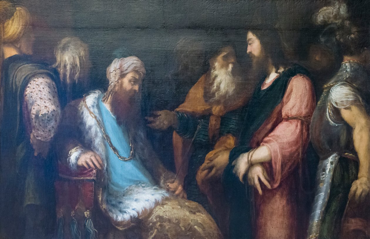 Jesus inför Herodes av Andrea Schiavone
