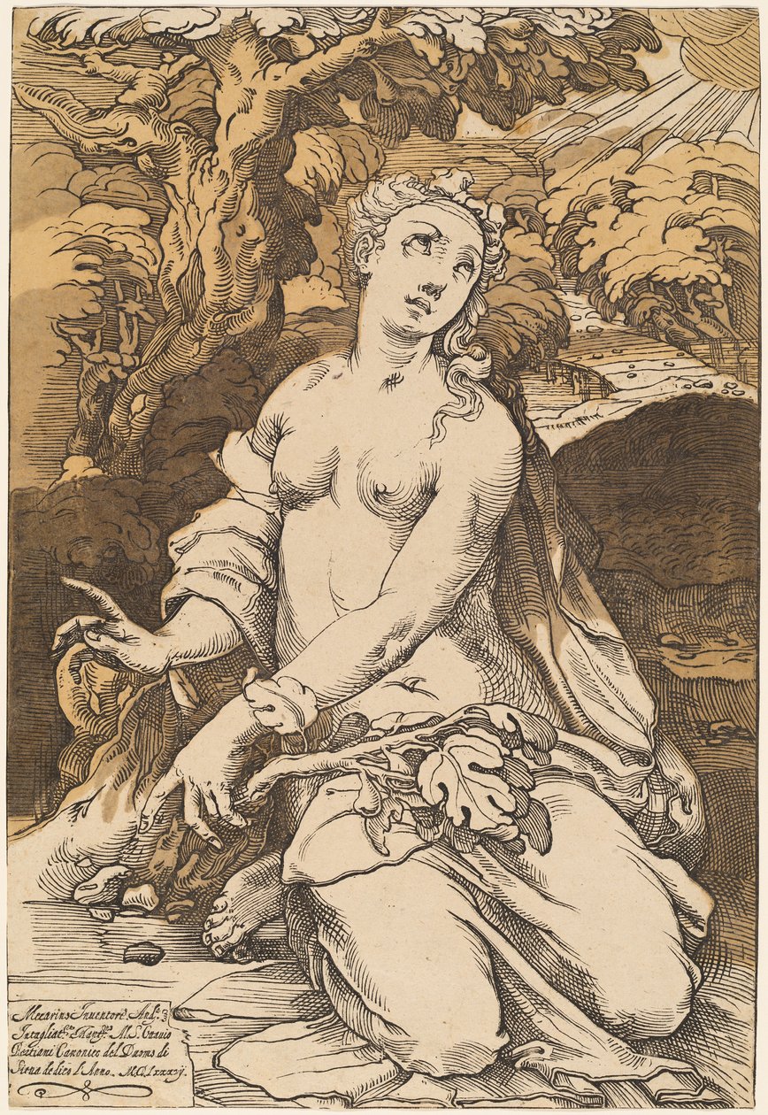 Eva, 1587. av Andrea Andreani