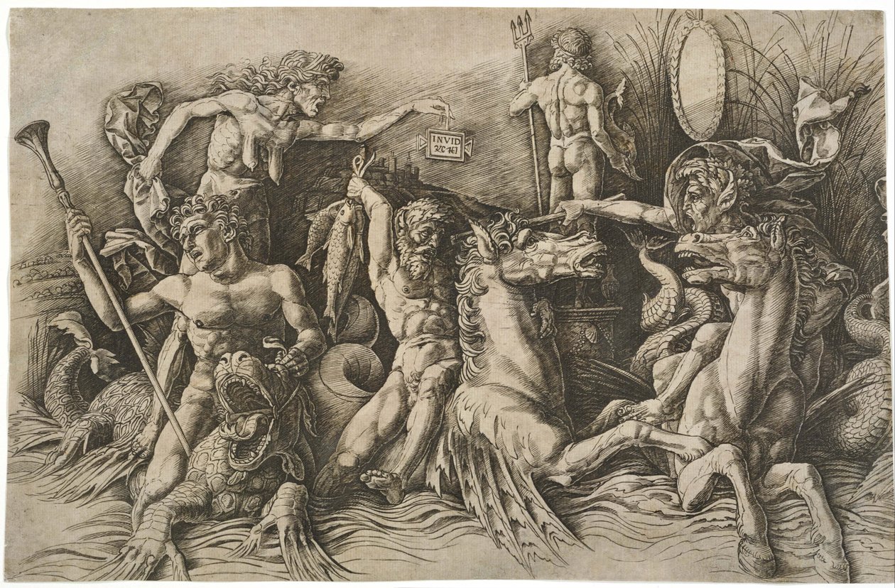 Havsgudarnas kamp av Andrea Mantegna