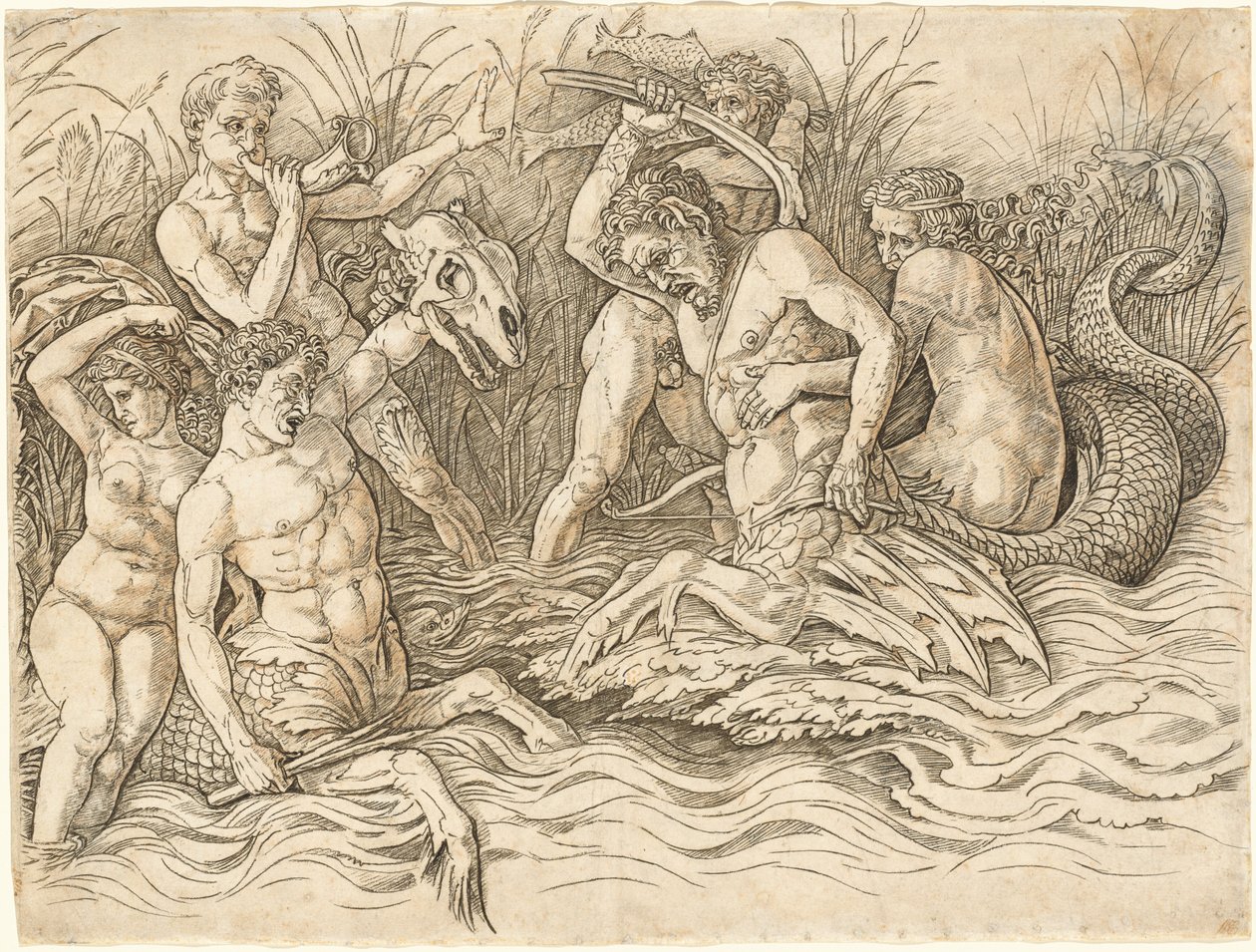Battle of the Sea Gods [höger halva] av Andrea Mantegna