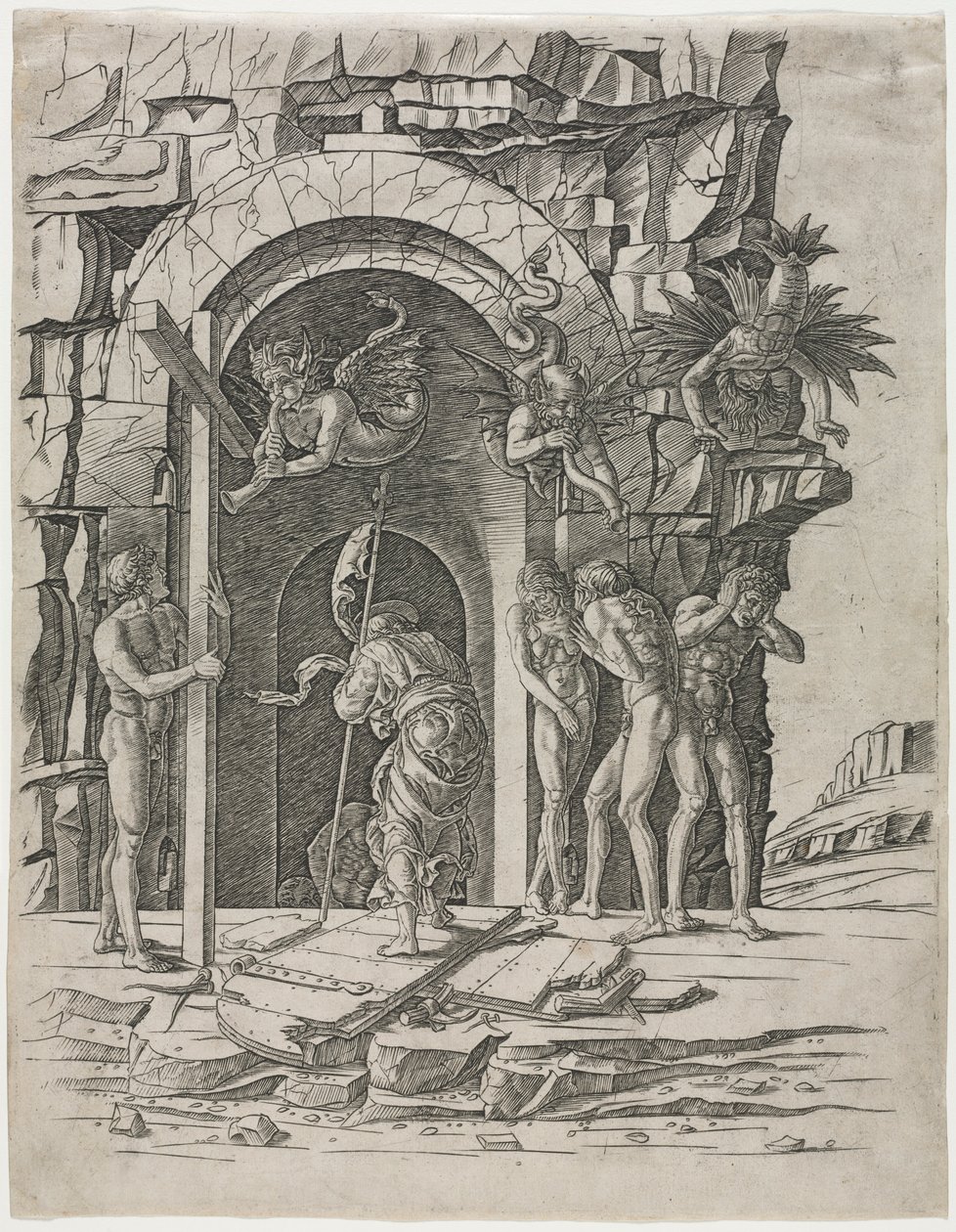 Nedstigning till Limbo, sent 1460-tal. av Andrea Mantegna