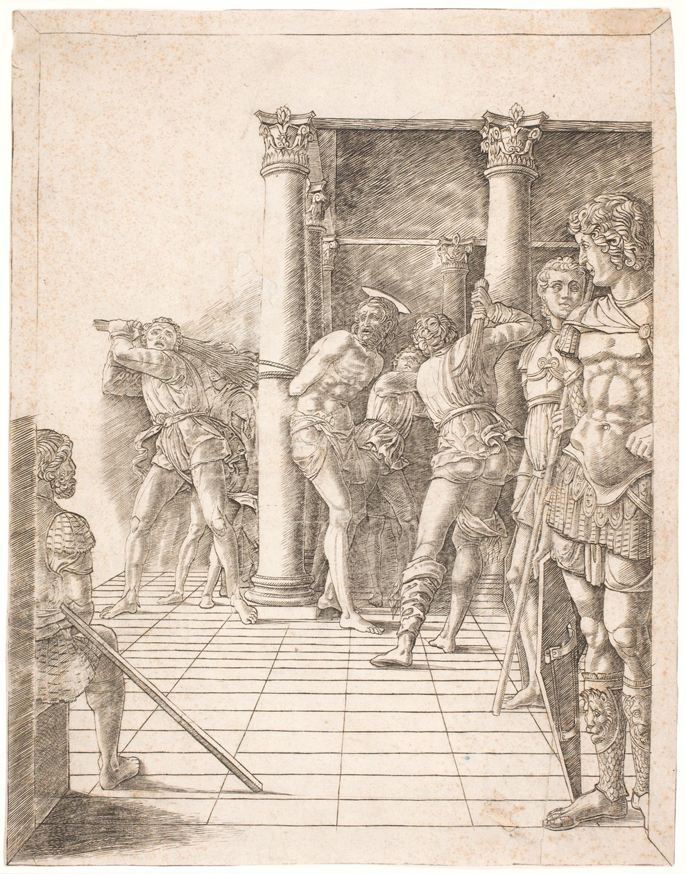 Kristus är piskad av Andrea Mantegna