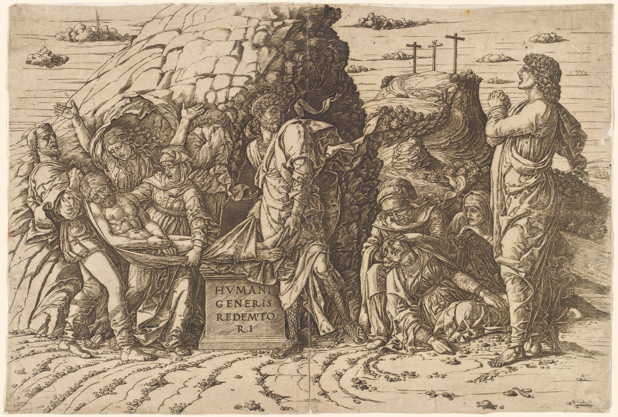 Gravläggningen, c. 1470 1475. av Andrea Mantegna