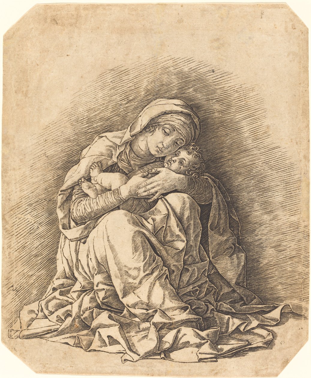 Jungfrun och barnet av Andrea Mantegna