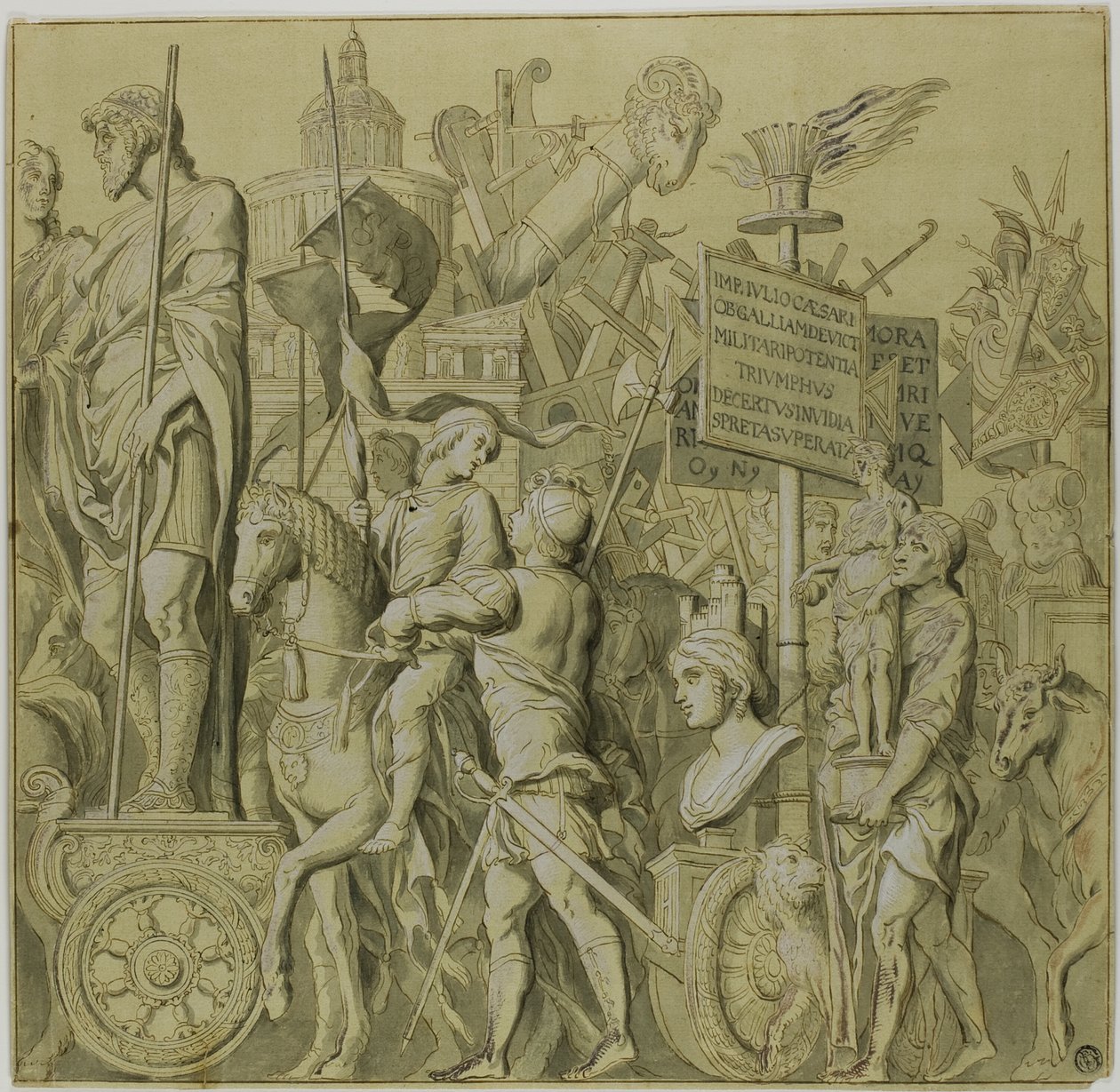 Triumfer av Julius Caesar: Canvas nr II av Andrea Mantegna
