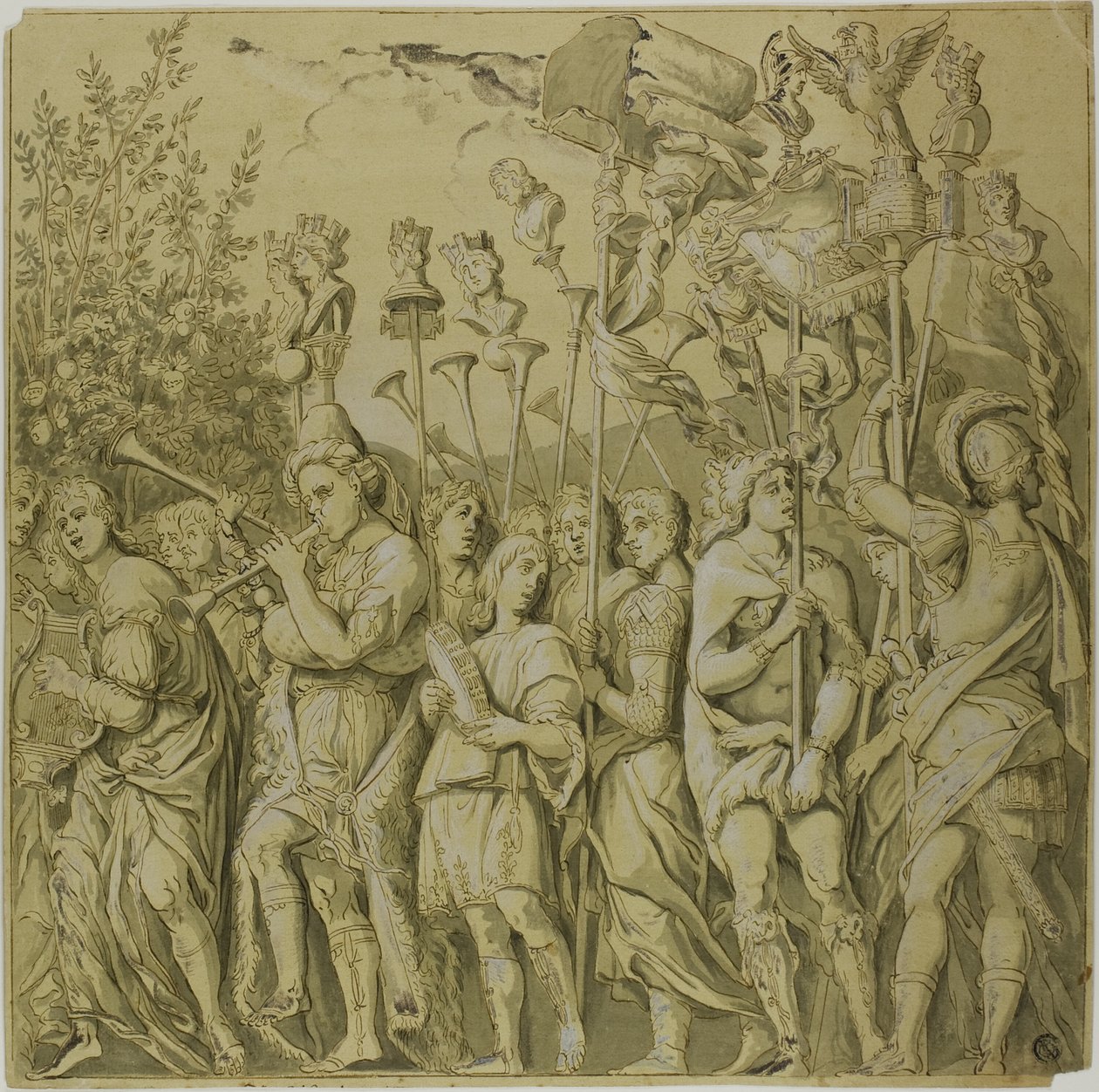Triumfer av Julius Caesar: Duk nr VII av Andrea Mantegna