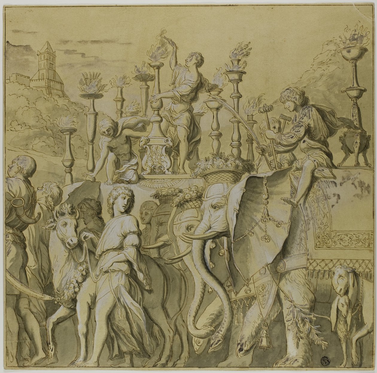 Triumphs of Julius Caesar: Canvas No. V av Andrea Mantegna