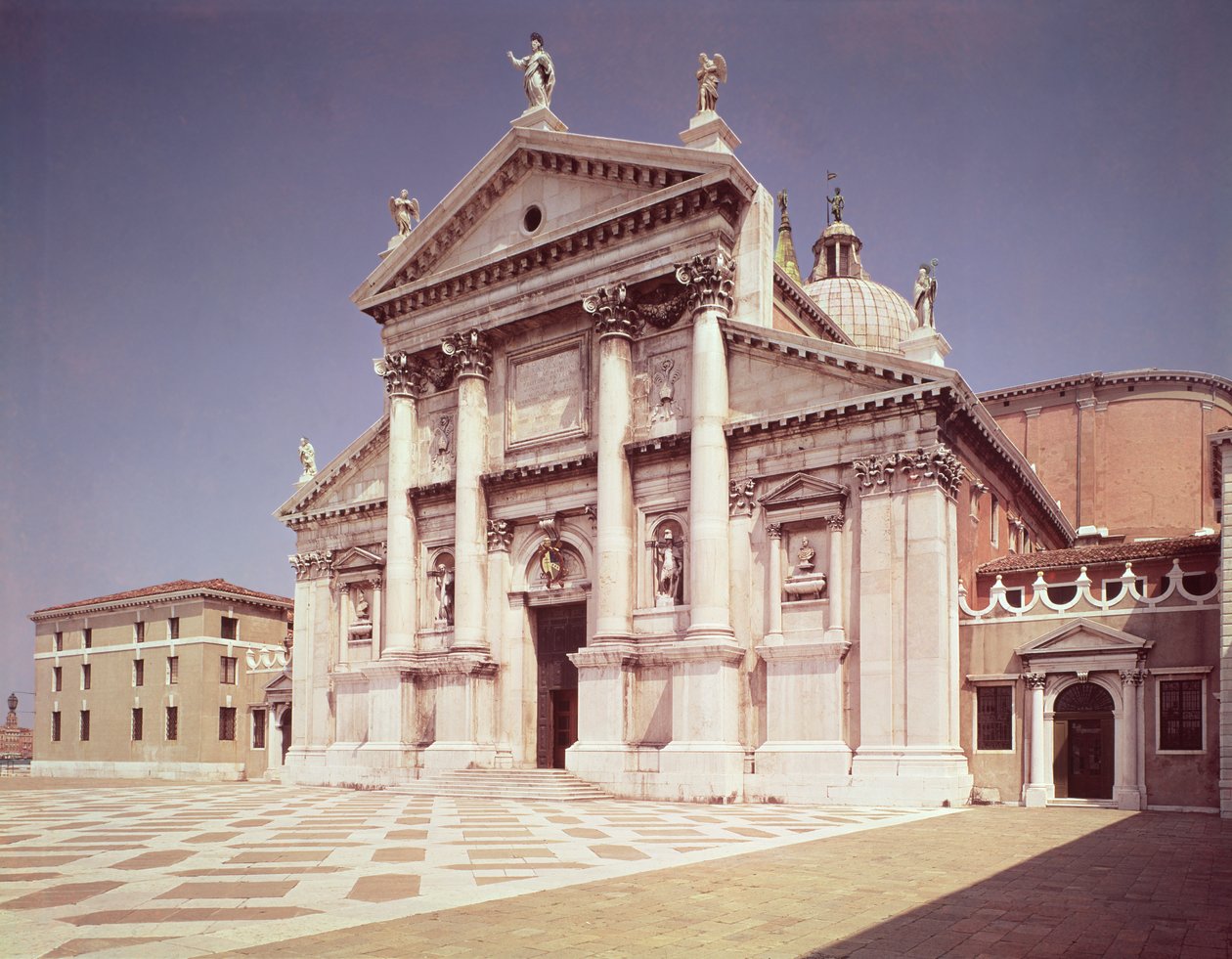 Utsikt över fasaden, byggd 1607-11 av Andrea Palladio