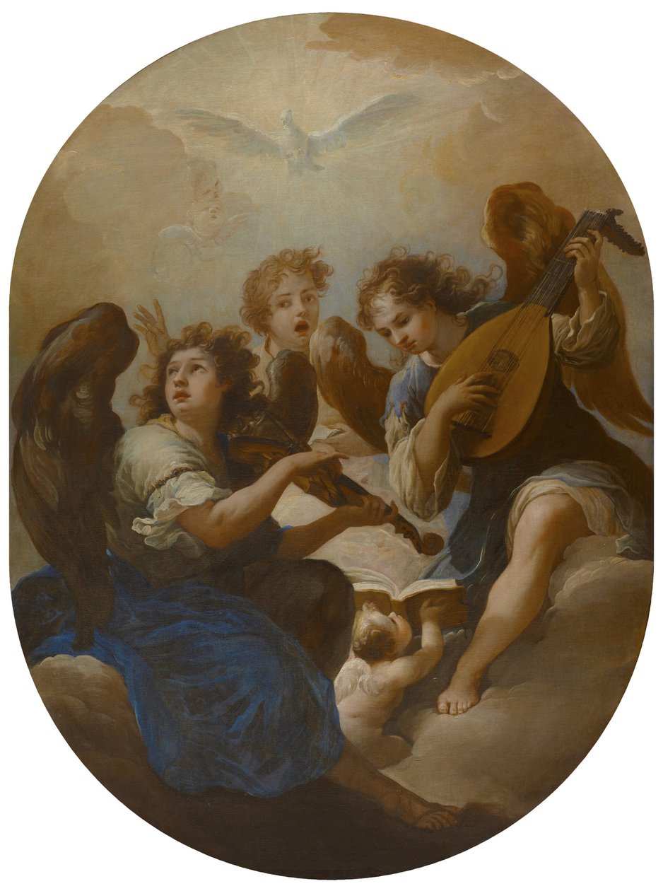 Three Music Making Angels, före 1720 av Andrea Procaccini