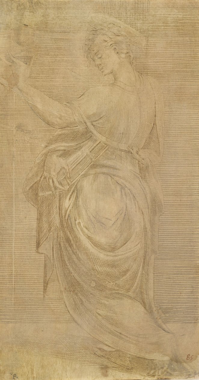 Evangelisten Johannes, . av Andrea Schiavone