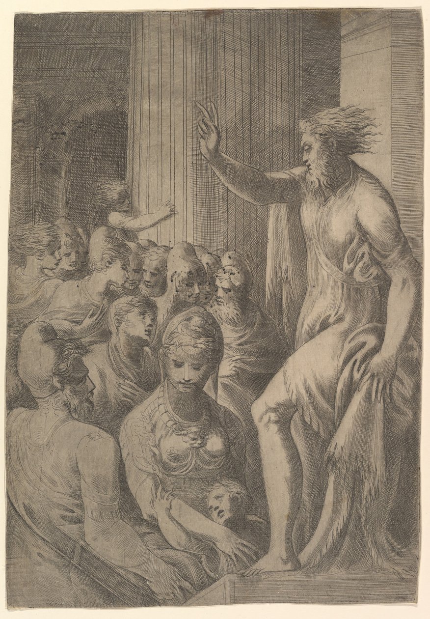 Sankt Paulus predikar i Aten, ca. 1548-53. av Andrea Schiavone