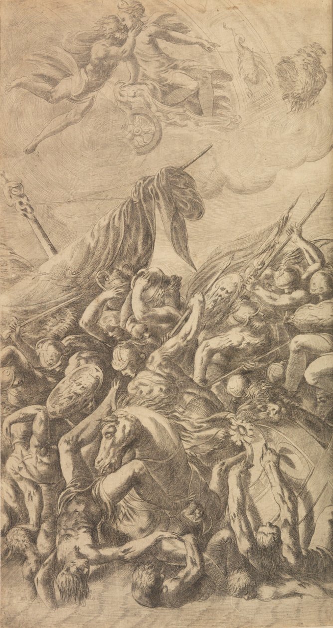 Bortförandet av Helen, 1547. av Andrea Schiavone