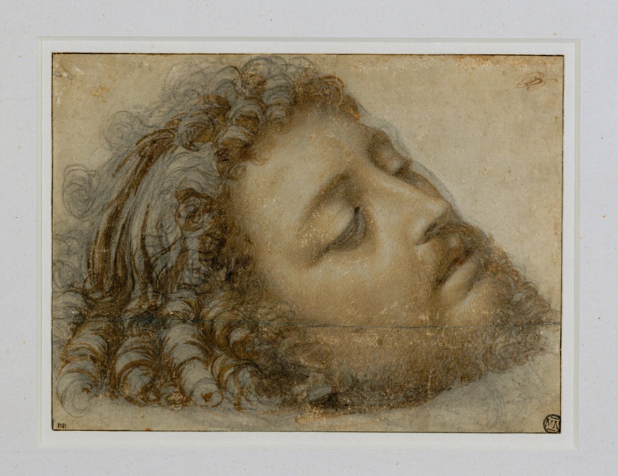 Huvudet på Sankt Johannes Döparen ... av Andrea Solario
