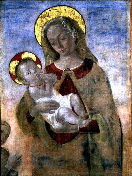 Madonna och barn av Andrea del (school of) Verrocchio