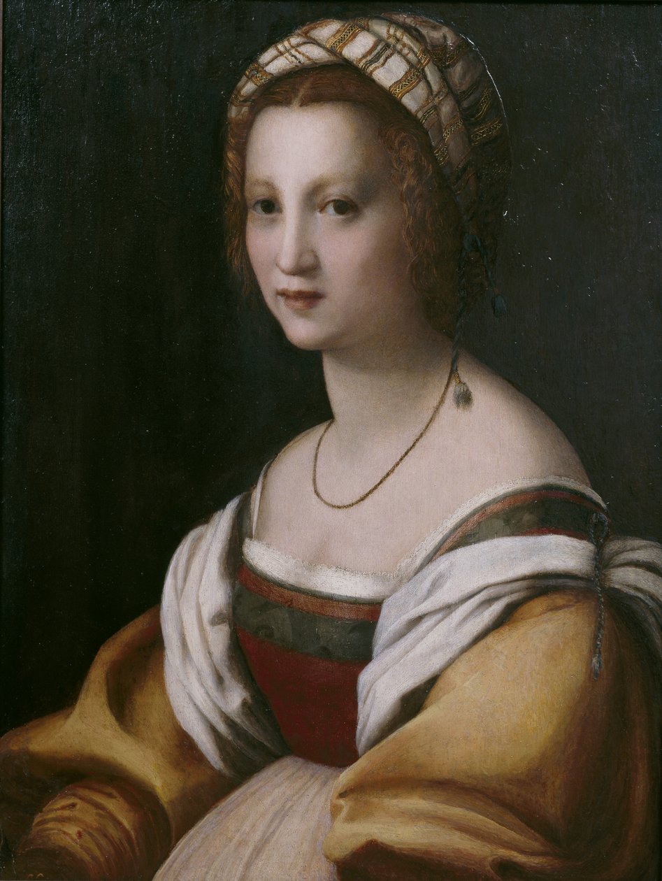 Porträtt av en kvinna av Andrea del Sarto