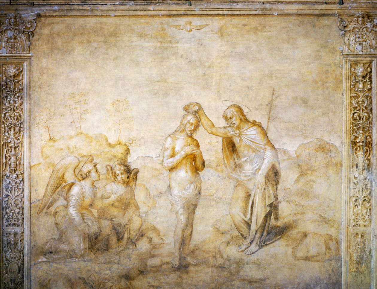 Sankt Johannes döper Jesus av Andrea del Sarto