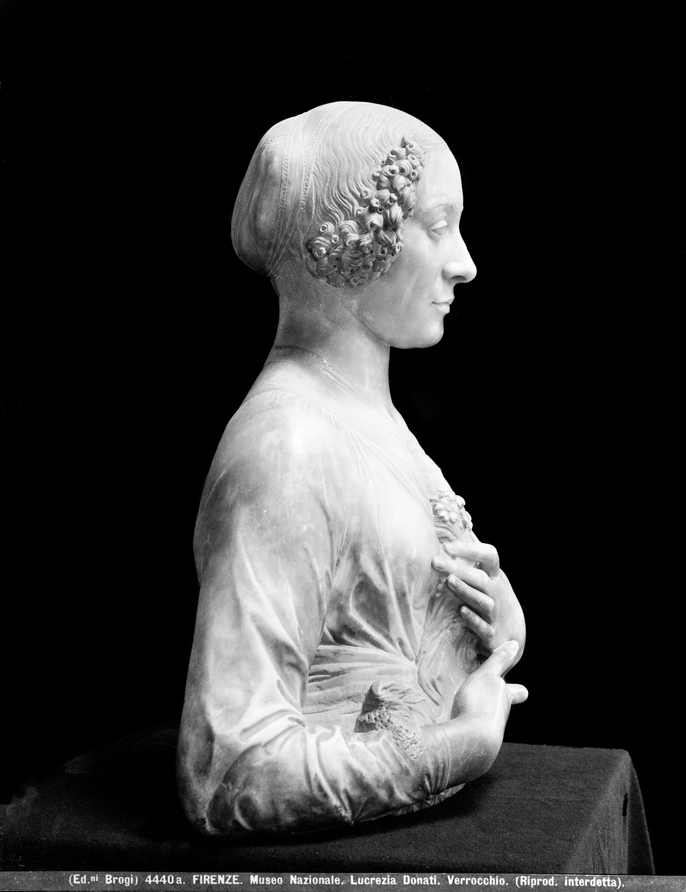 Dam med en bukett (marmor) av Andrea del Verrocchio