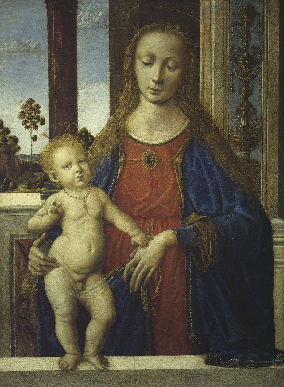 Jungfru och barn, c.1475-80 av Andrea del Verrocchio