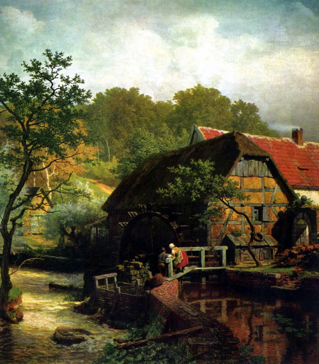 Westfälische Wassermühle av Andreas Achenbach