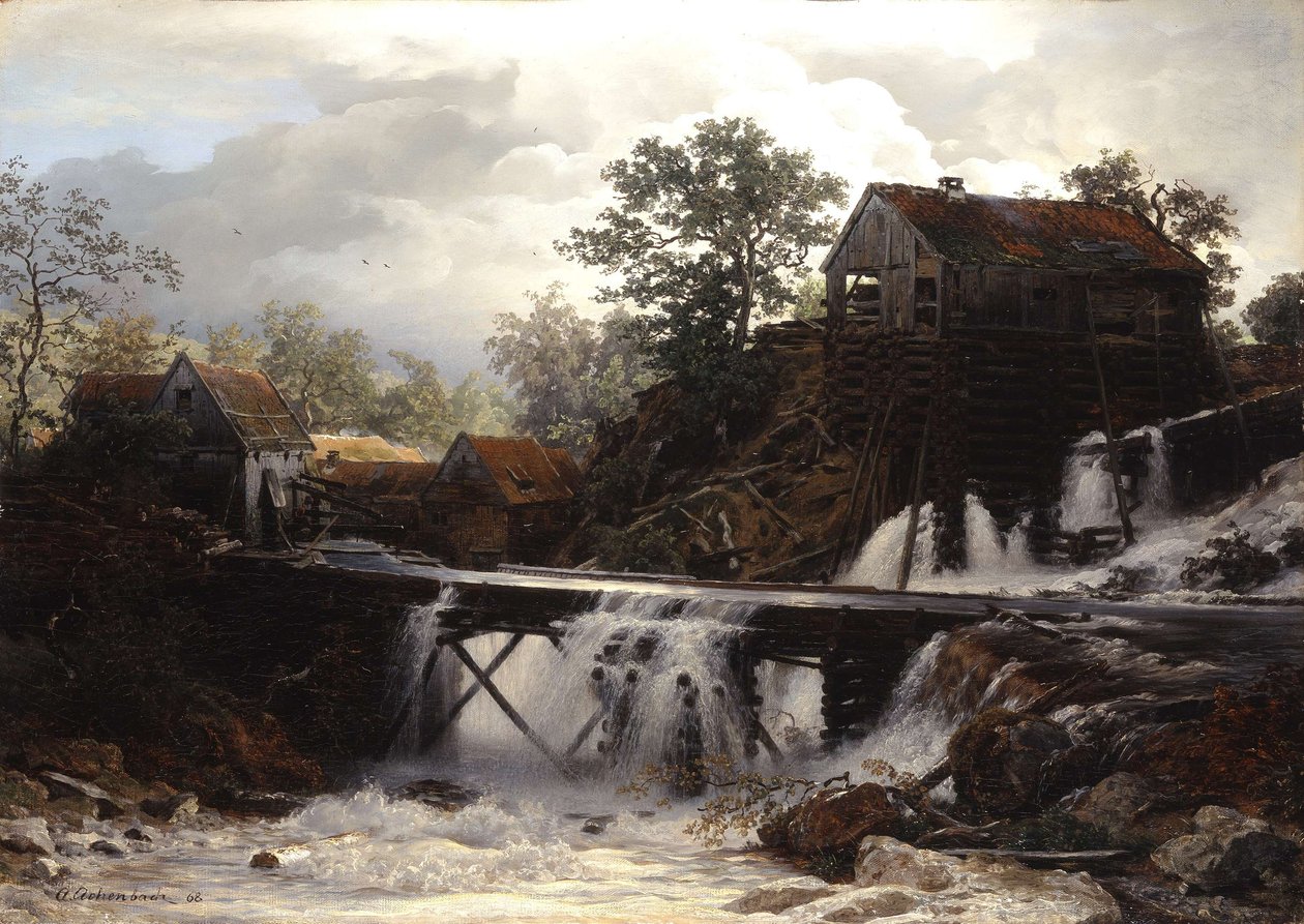 Ett timmerbruk i Westfalen av Andreas Achenbach