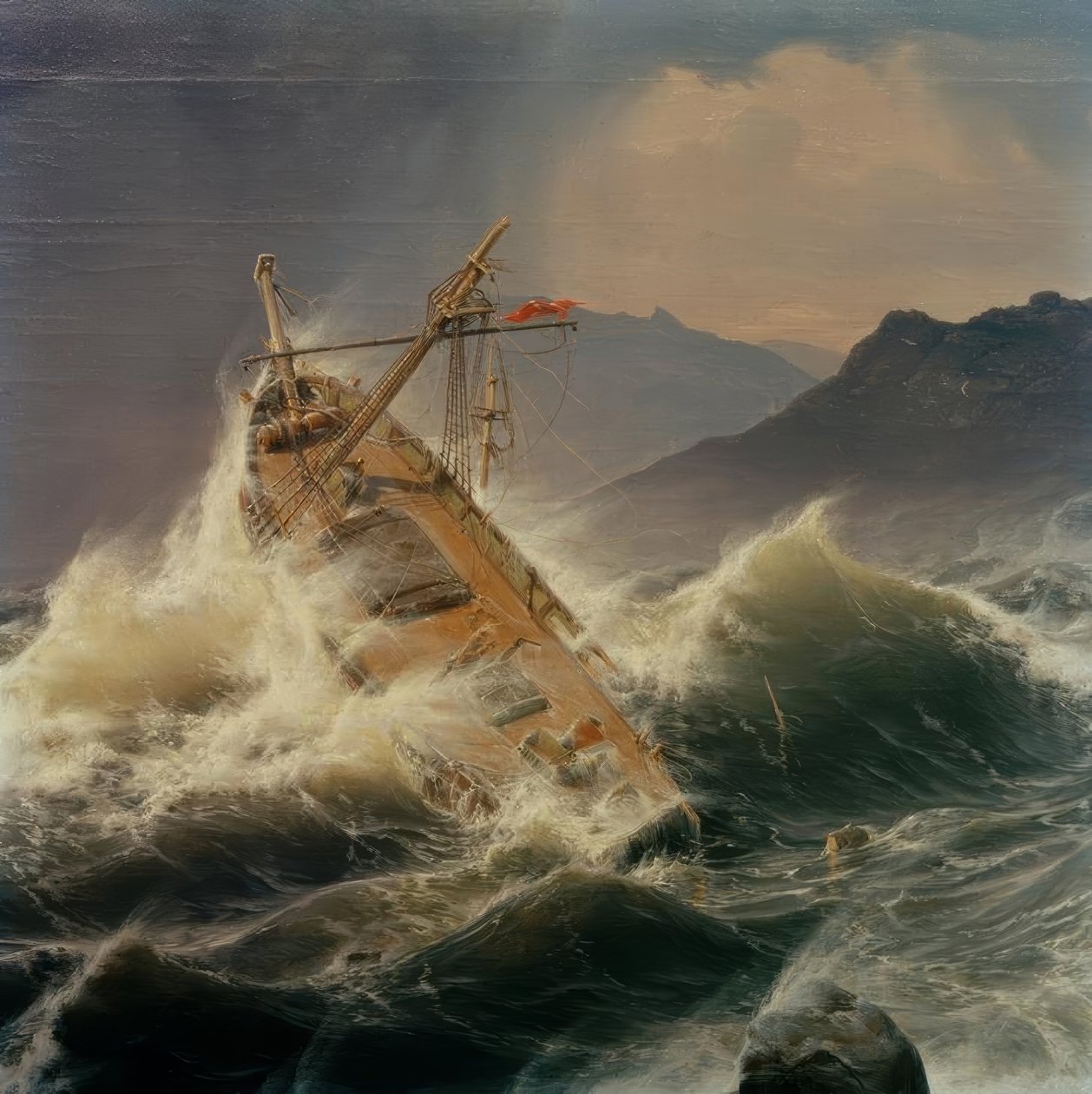En havsstorm på norska kusten av Andreas Achenbach
