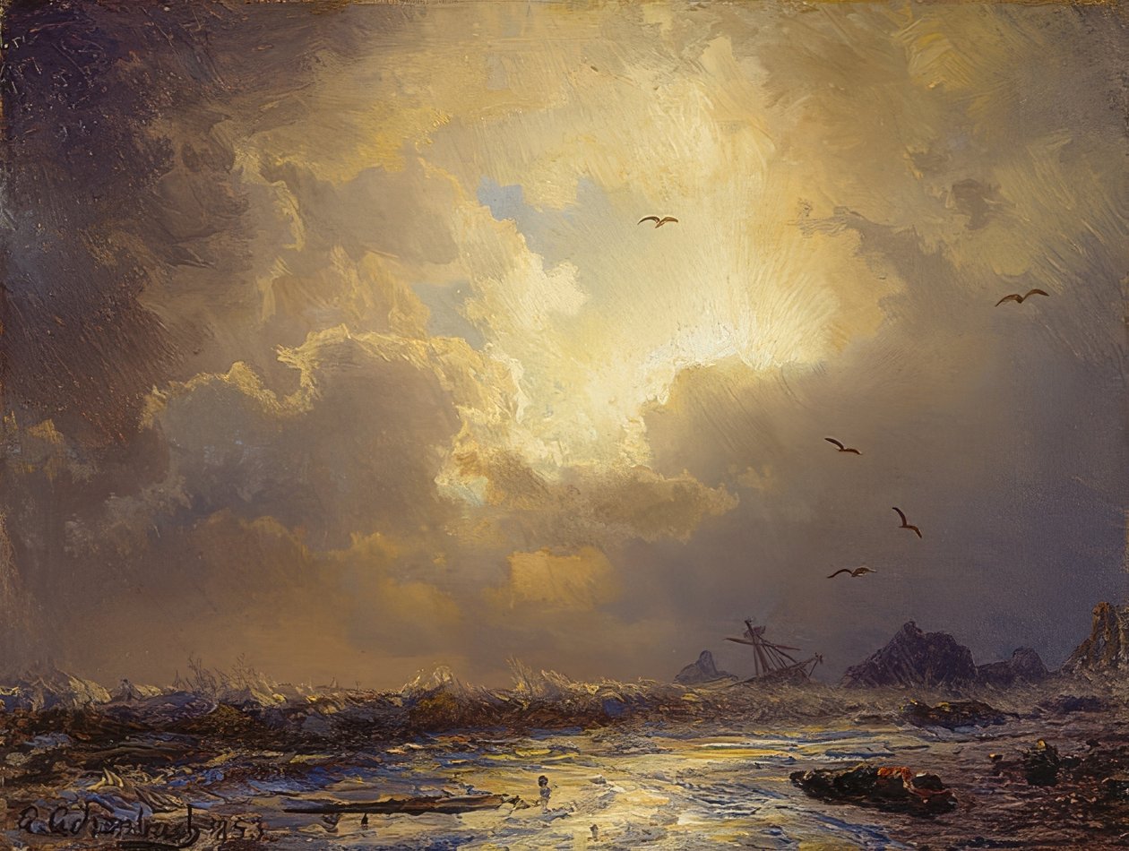 Efter stormen. 1853 av Andreas Achenbach