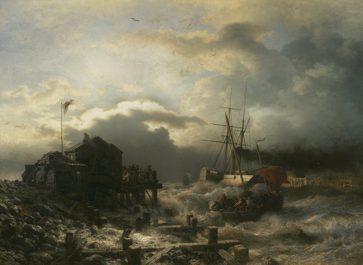 Utanför Oostende, 1859 av Andreas Achenbach