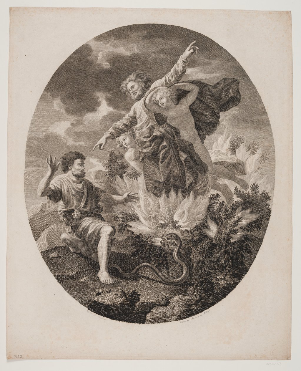 Moses med den brinnande busken av Andreas Flint