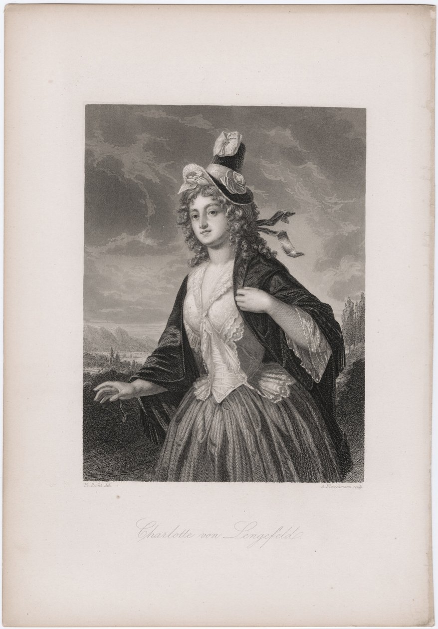 Charlotte von Lengefeld, 1850-talet av Andreas Johann Fleischmann