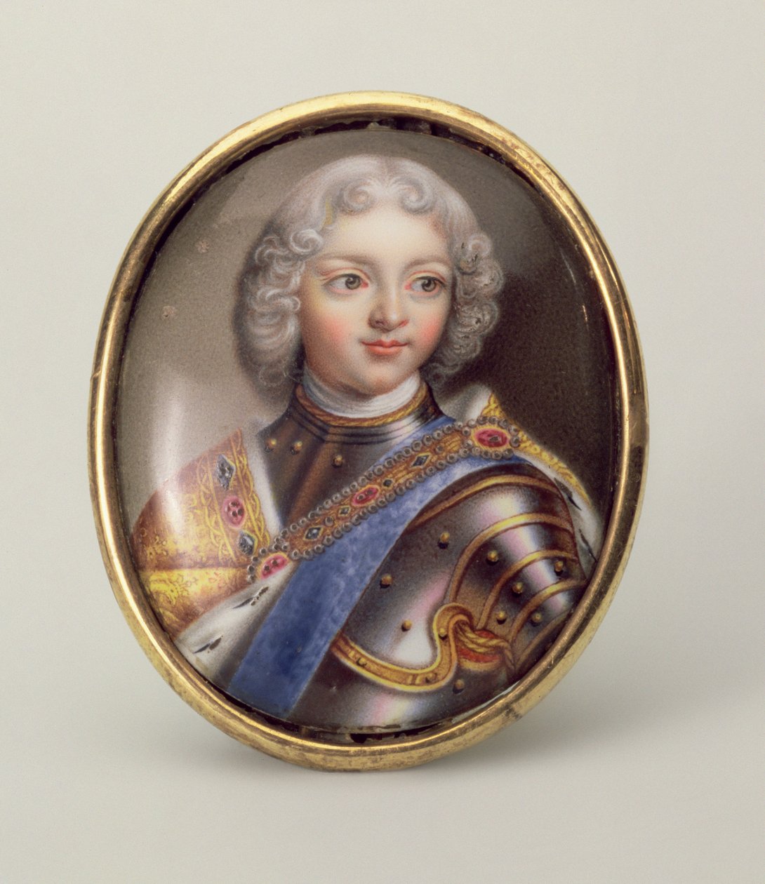 Porträtt av Peter II, ca 1727 (emalj på koppar) av Andrei Grigorievich Ovsov