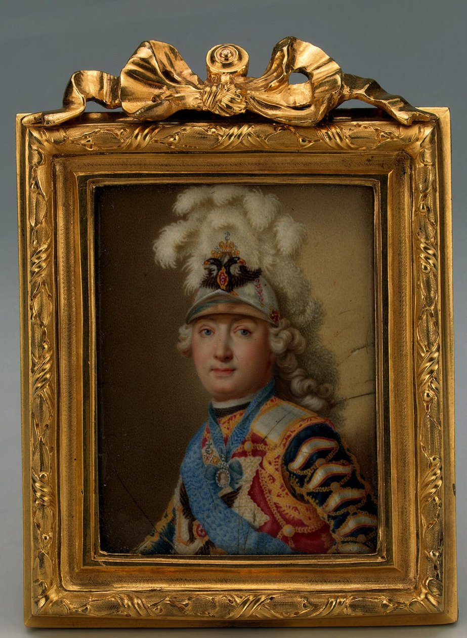 Porträtt av greve Grigory Grigoryevich Orlov, ca 1770 (emalj på koppar) av Andrei Ivanovich Chernyi