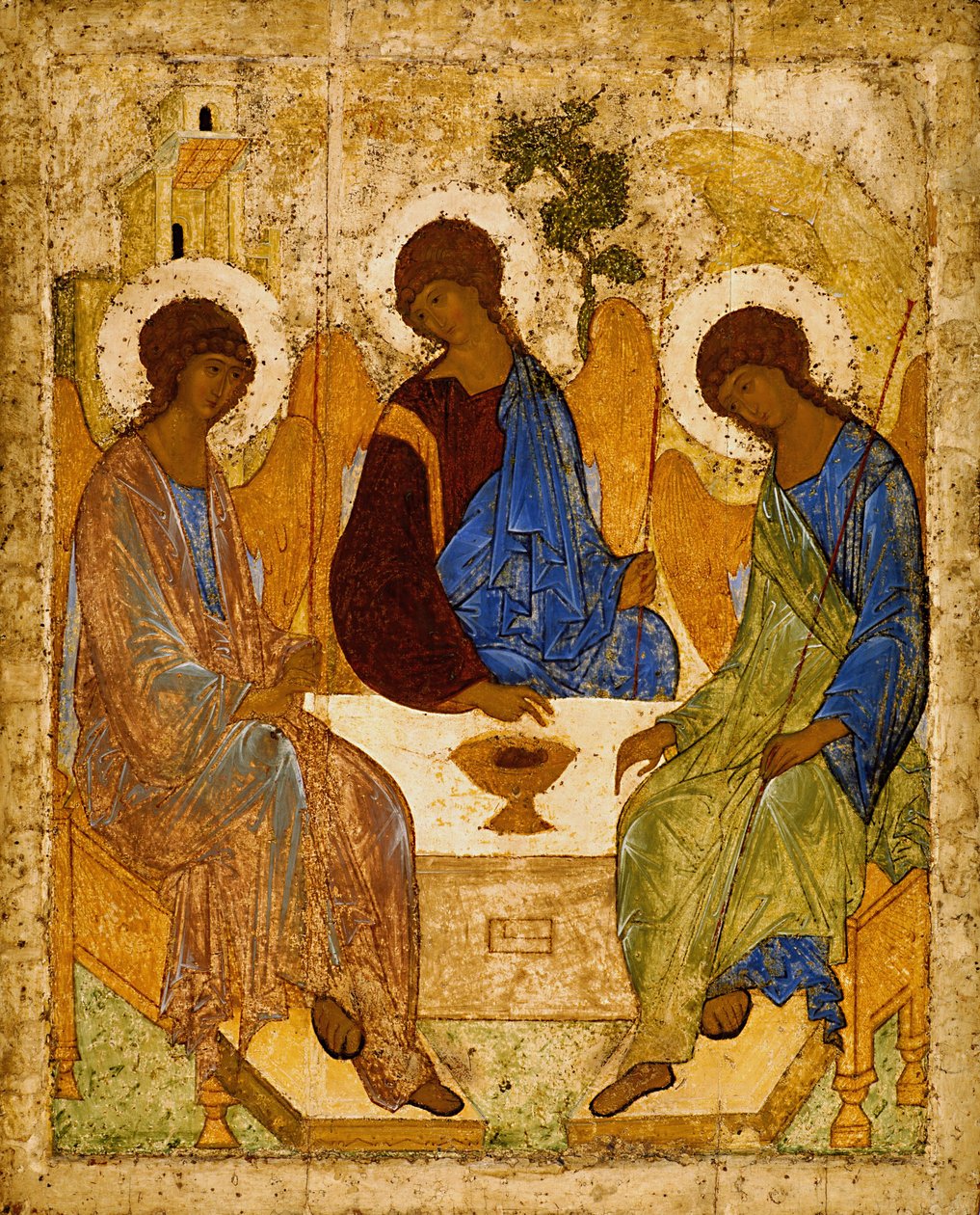 Ryska: "Treenigheten" Heliga Treenigheten (Troitsa) av Andrei Rublev