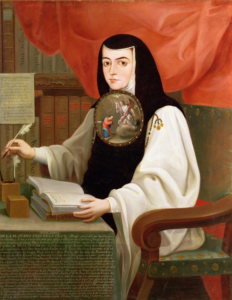 Syster Juana Ines de la Cruz (1648-95) av Andres de Islas