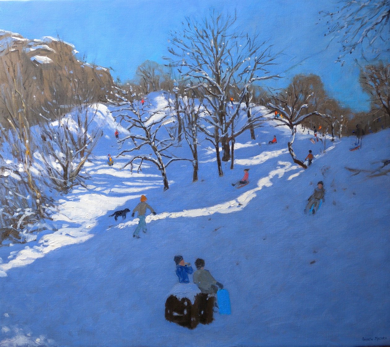 Ljus morgon på Black Rocks, Derbyshire, 2009 av Andrew Macara