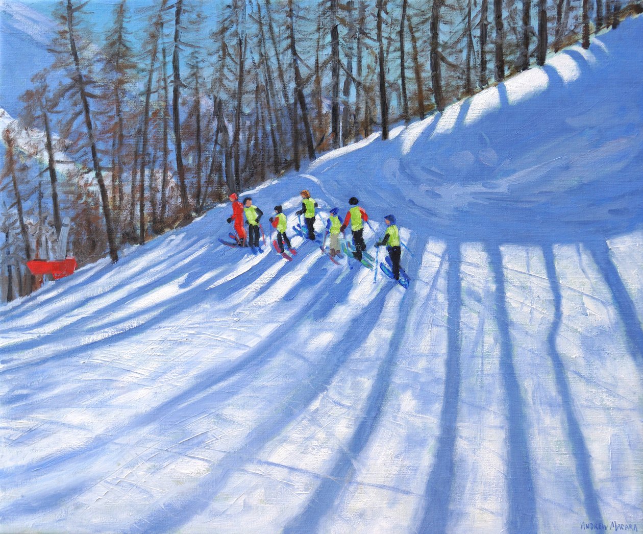 Skidlektion, Tignes, Frankrike, av Andrew Macara