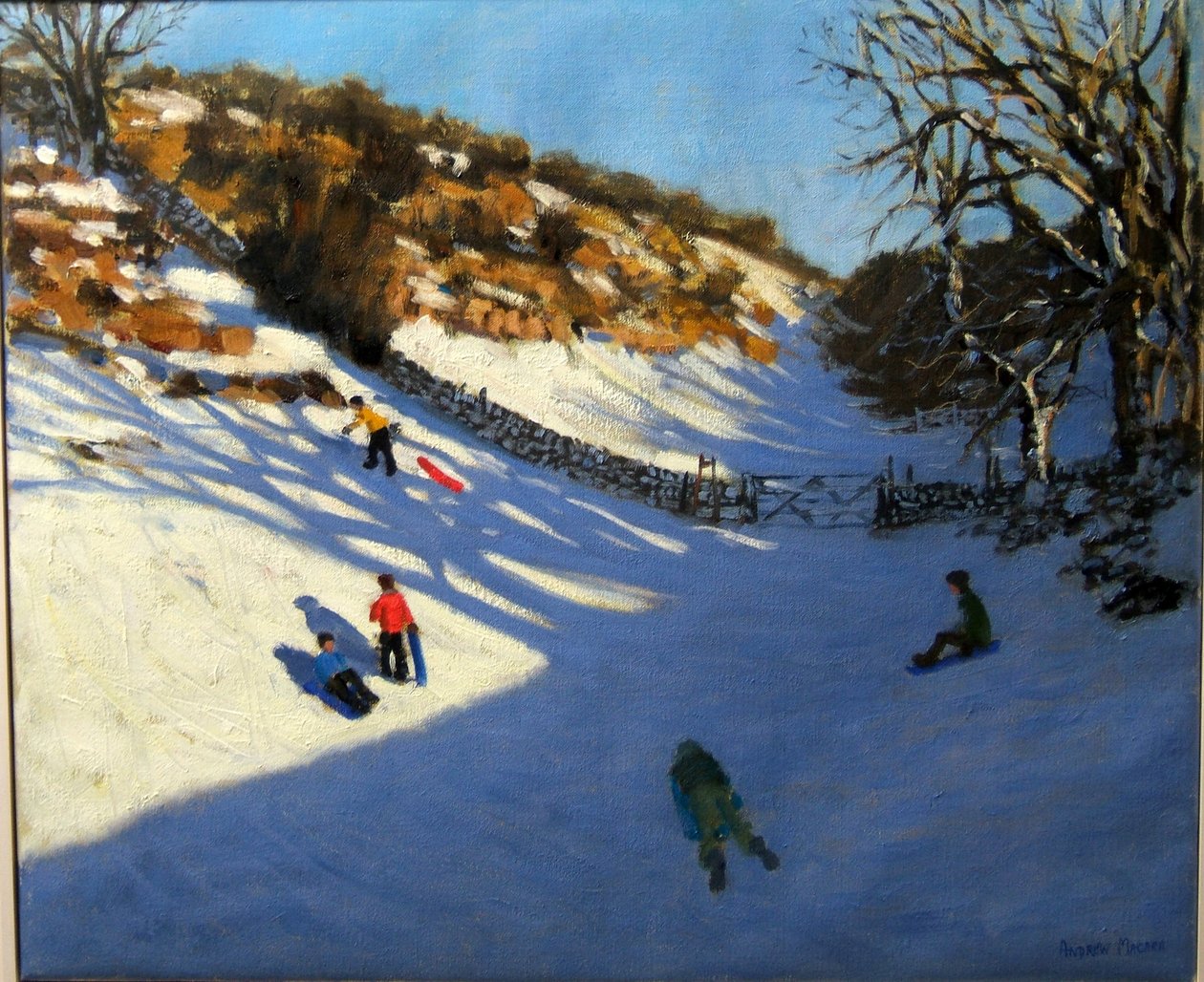 Snö i dalen, nära Monyash, Derbyshire av Andrew Macara