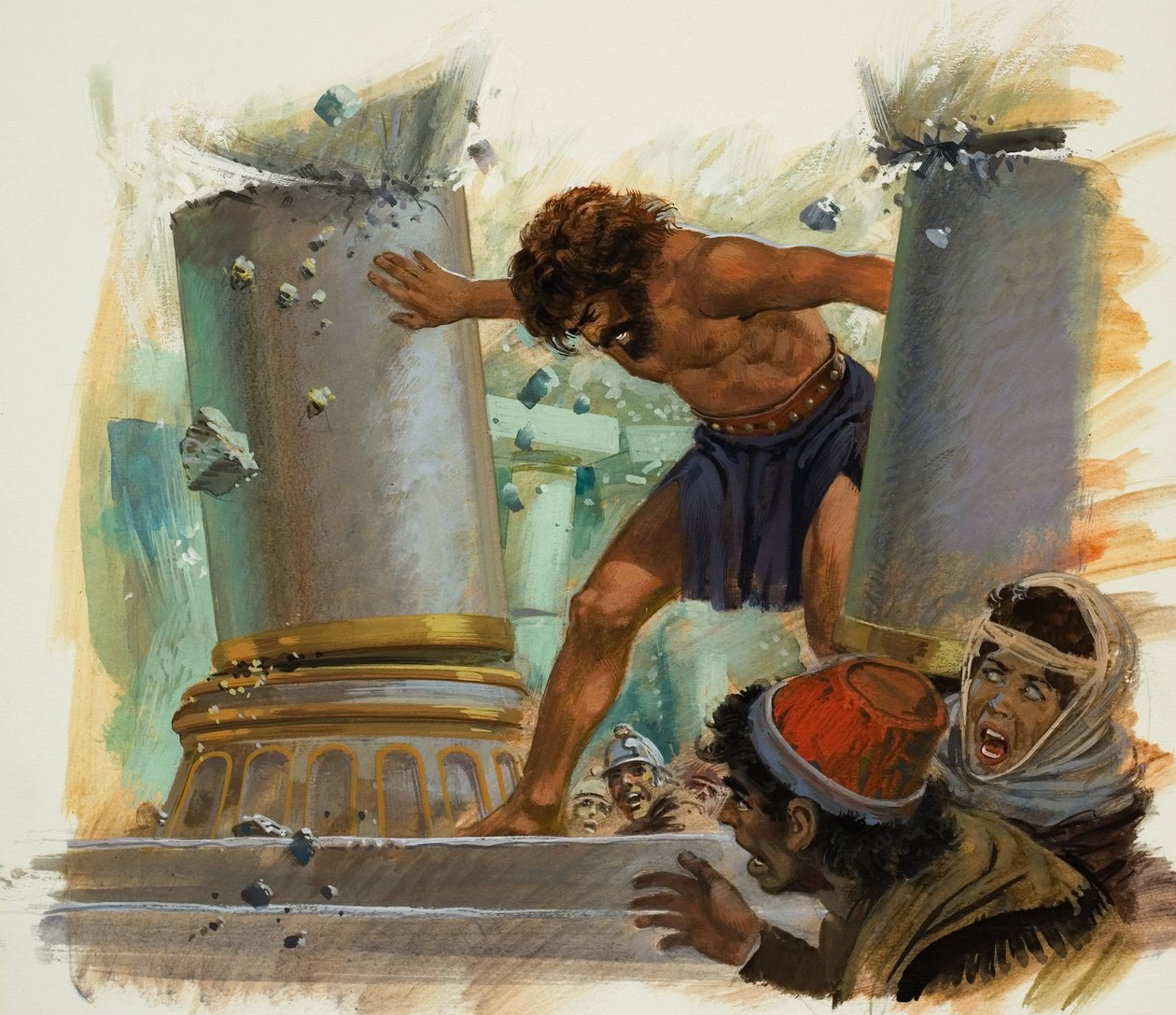 Samson (gouache på papper) av Andrew Howat