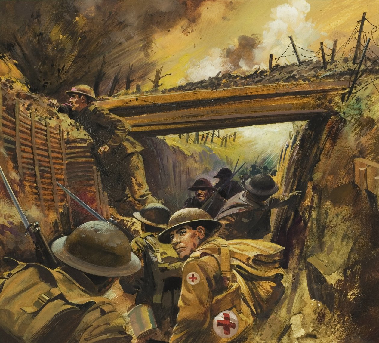 The Trenches (gouache på papper) av Andrew Howat