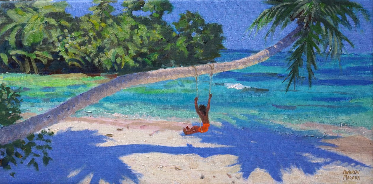 Flicka på en gunga, Seychellerna, 2015, av Andrew Macara