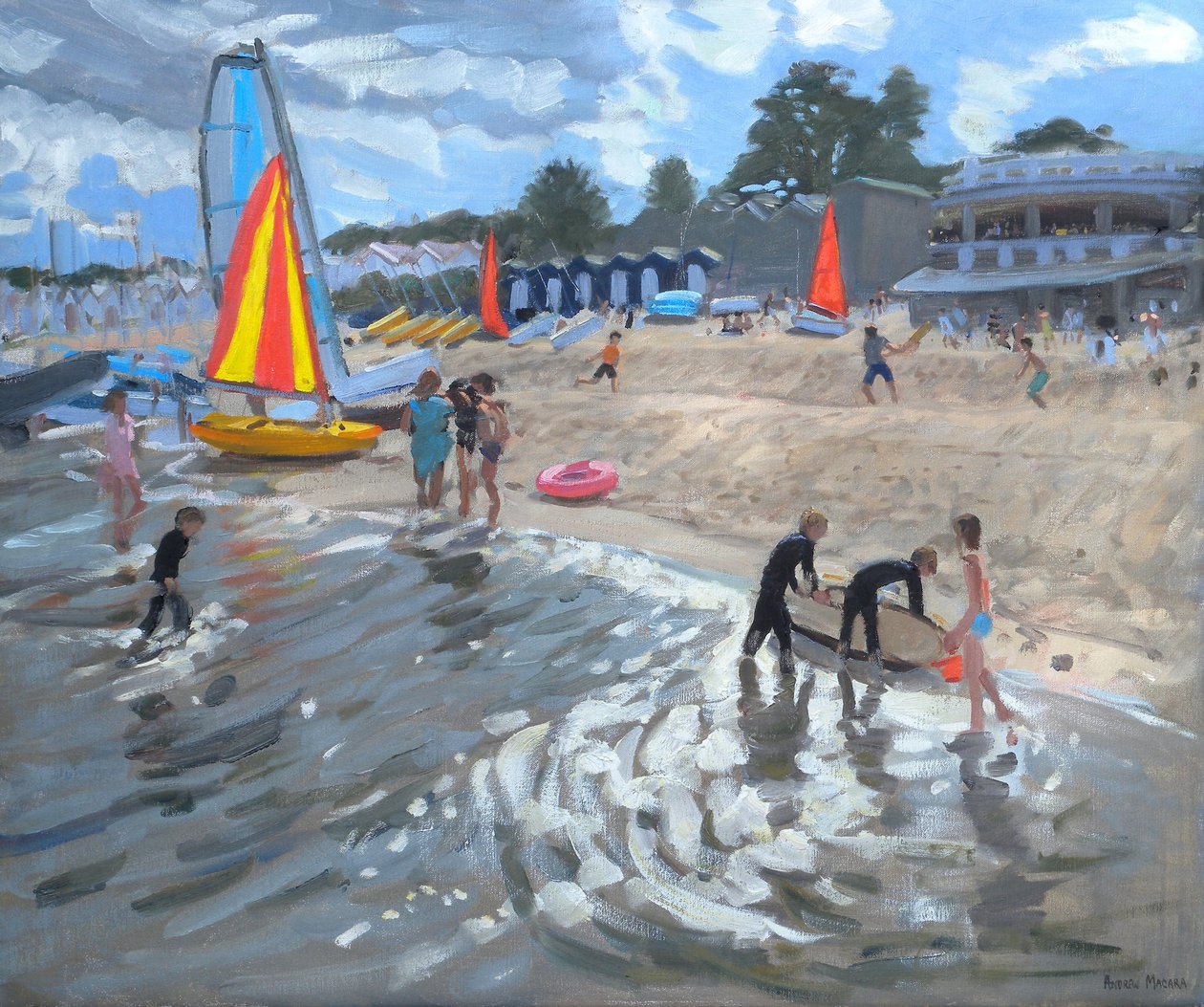 Segelbåtar, 2009 (olja på duk) av Andrew Macara