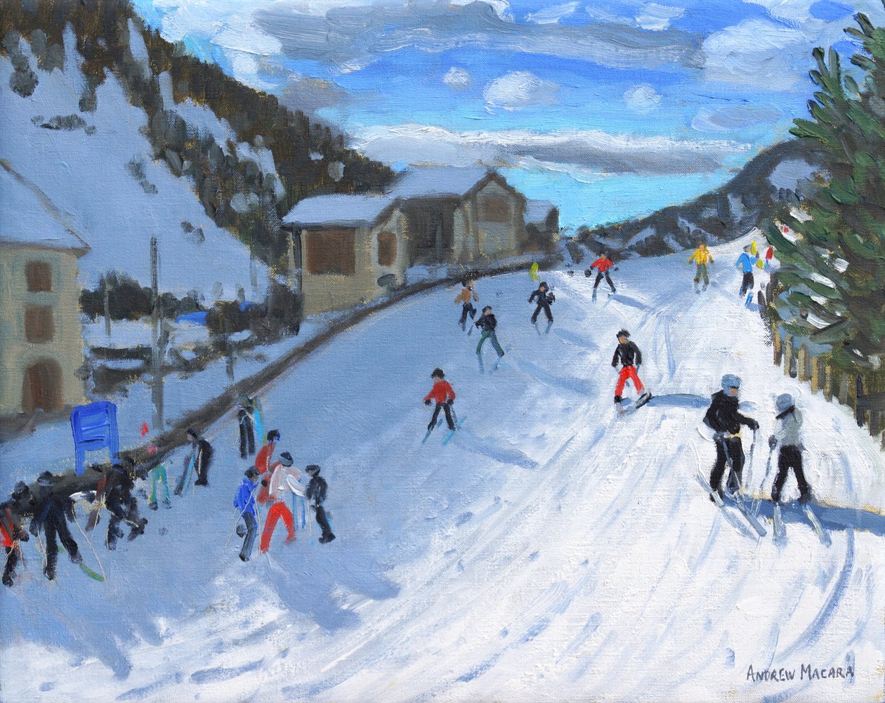 Skidor ner till Selva Val Gardena, 2016, av Andrew Macara