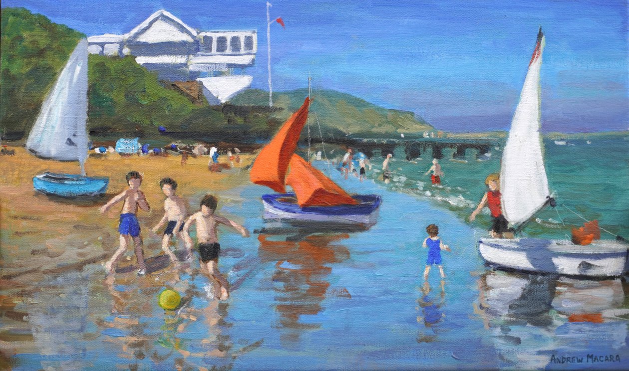 Summer in Abersoch, 2015 (olja på duk) av Andrew Macara