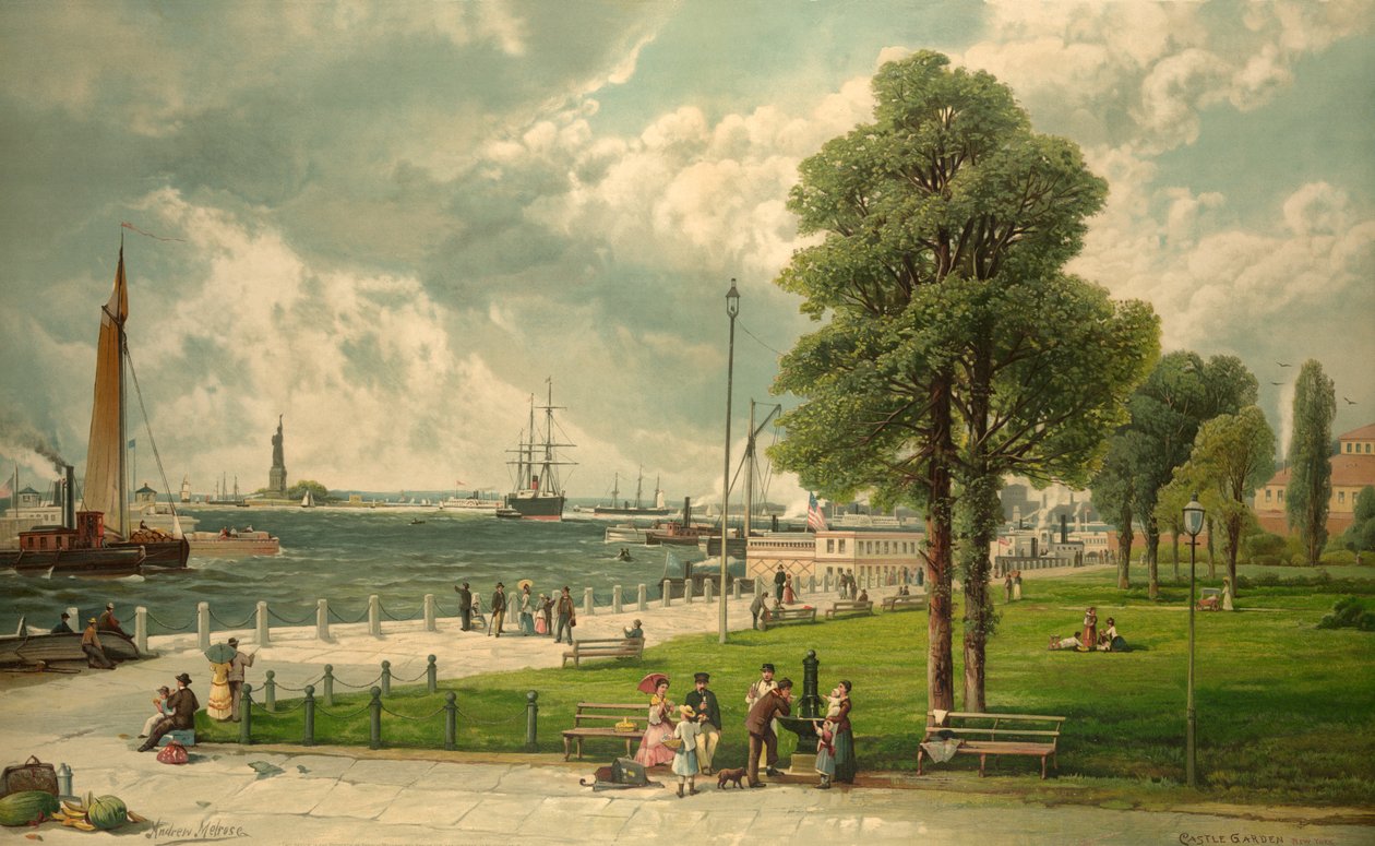Castle Garden, New York, pub. 1887. av Andrew Melrose