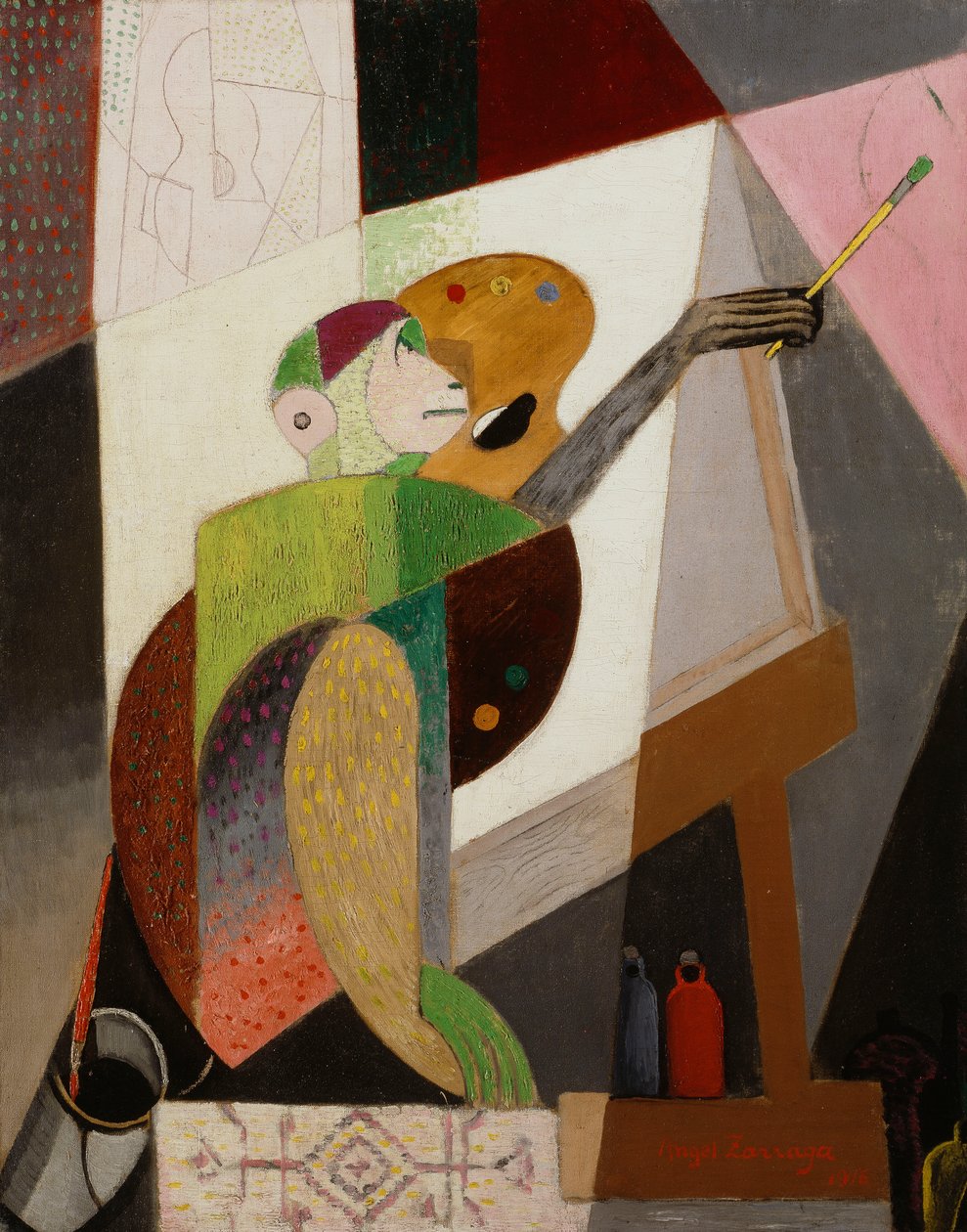The Monkeys No. 2 (Monkey Painter) av Ángel Zárraga